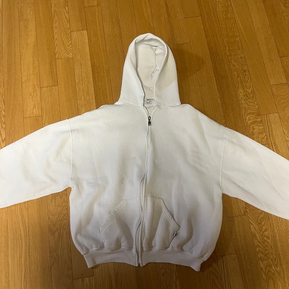 [XL] 90s 빈티지 러셀 후드집업 화이트 상품이미지2