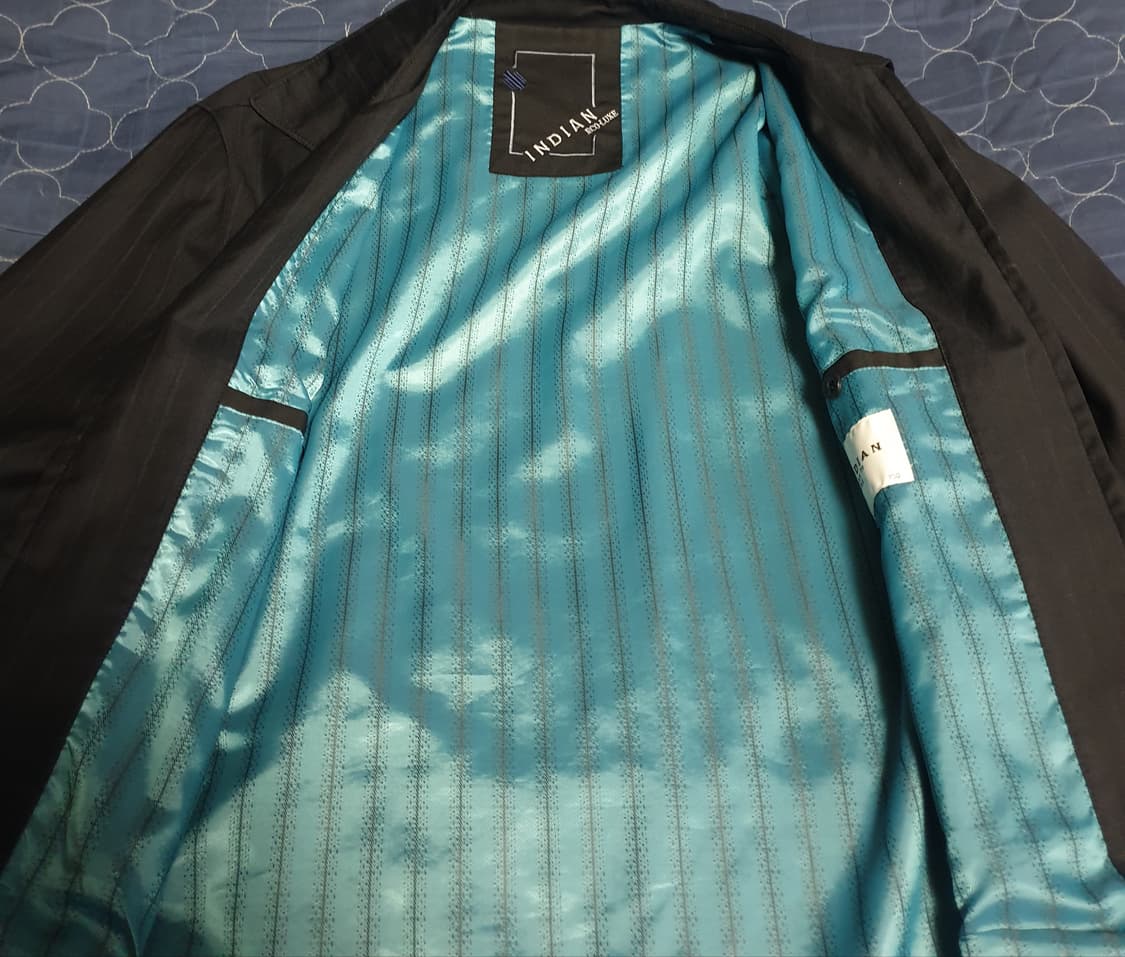 (빈티지) INDIAN 스트라이프 헤링턴 클래식 자켓 네이비 (100) 상품이미지4