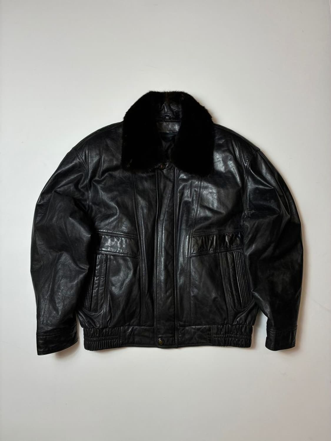 Selected 90's 봄버 가죽 항공 자켓 PN8472 상품이미지1