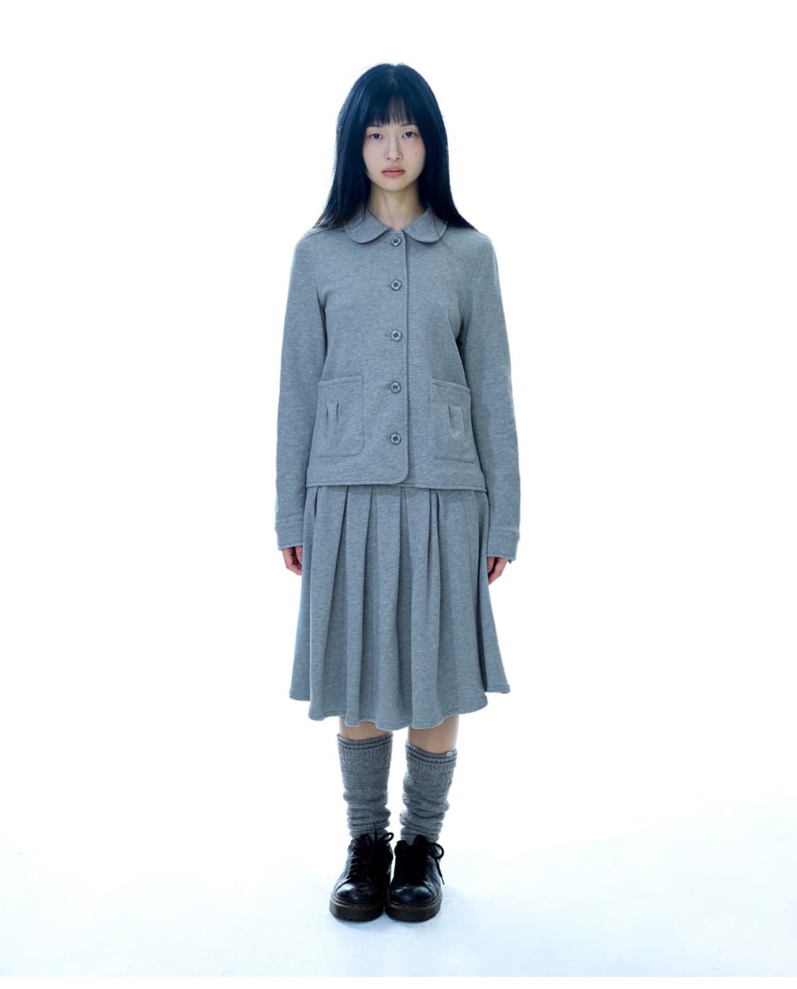 코이세이오 COZY SWEAT JACKET MELANGE GREY 상품이미지3