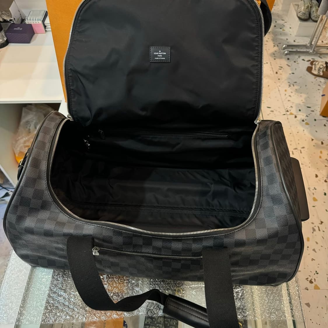 [민트급] 루이비통 다미에 그라피트 밴드리에르 코팅 캔버스 레더 키폴 상품이미지4