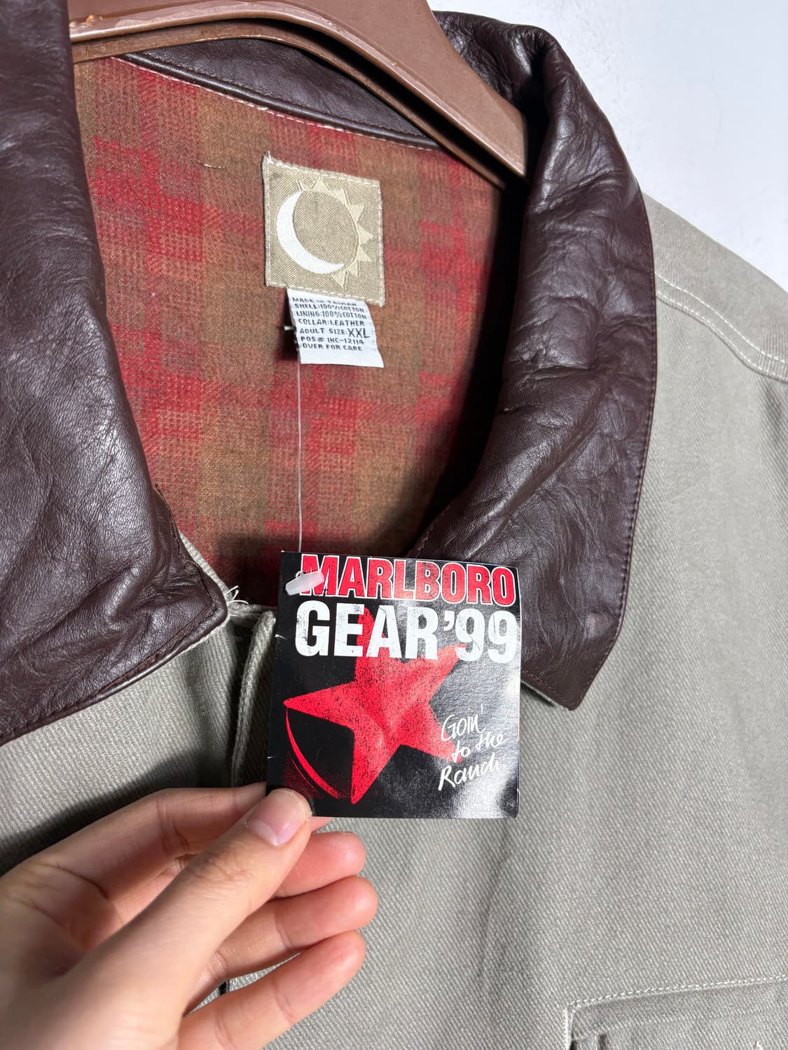 Malboro 말보로 90s 가죽 카라 자켓 (미사용) 상품이미지5