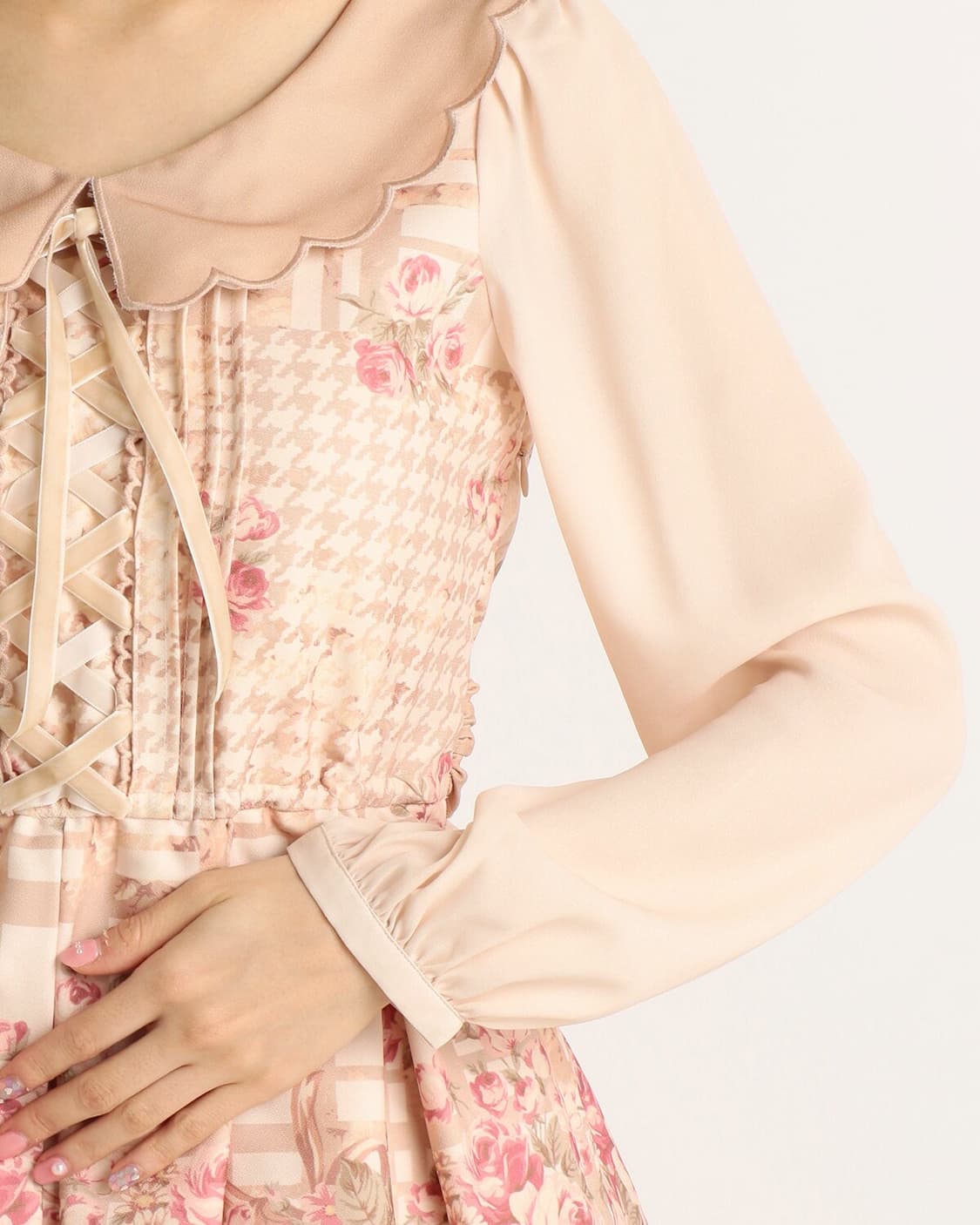 리즈리사 플로럴 플라워 라떼갸루 히메갸루 히메카지 원피스 상의 상품이미지3