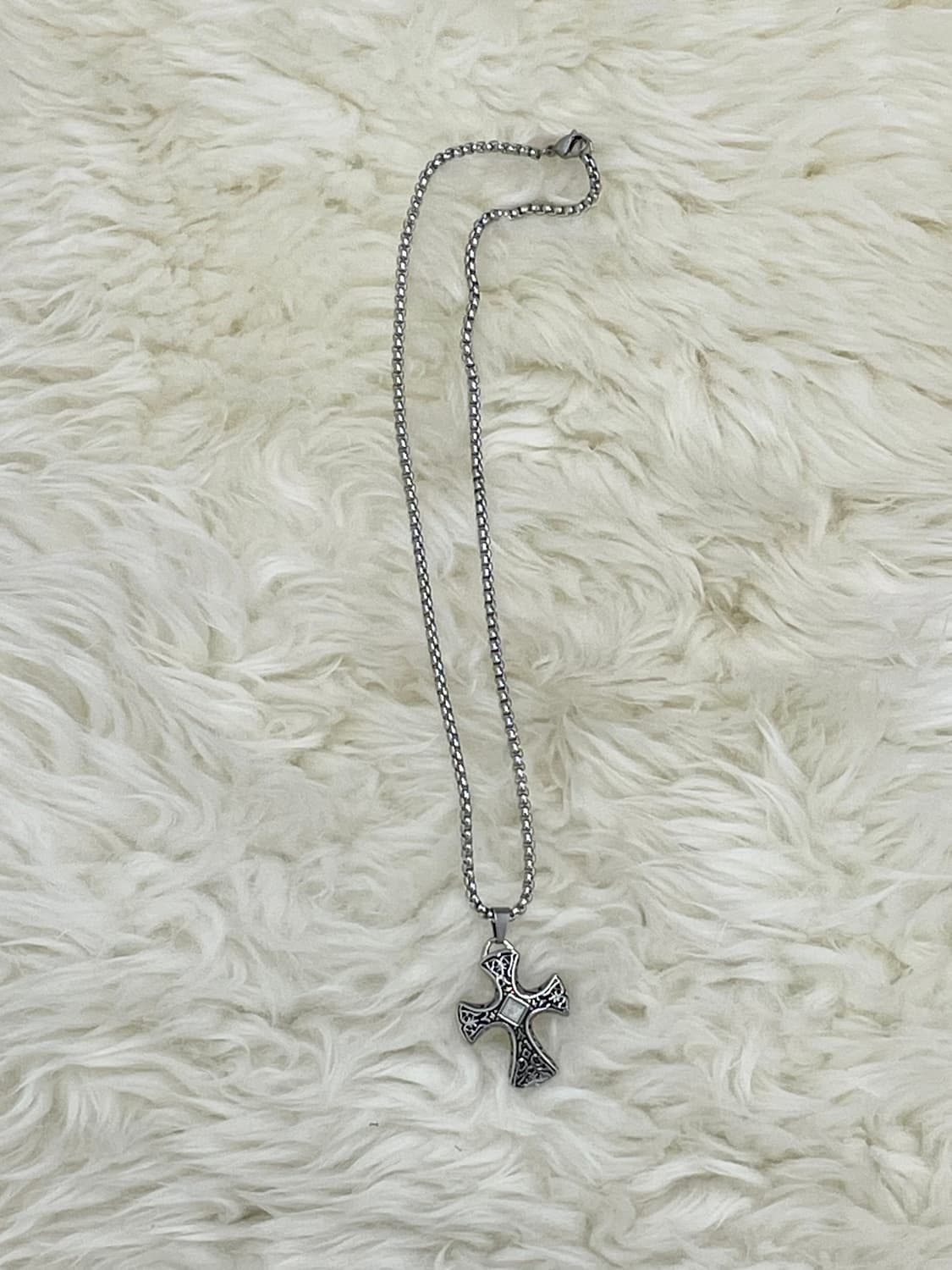 엔틱 십자가 패턴 네크리스 상품이미지3