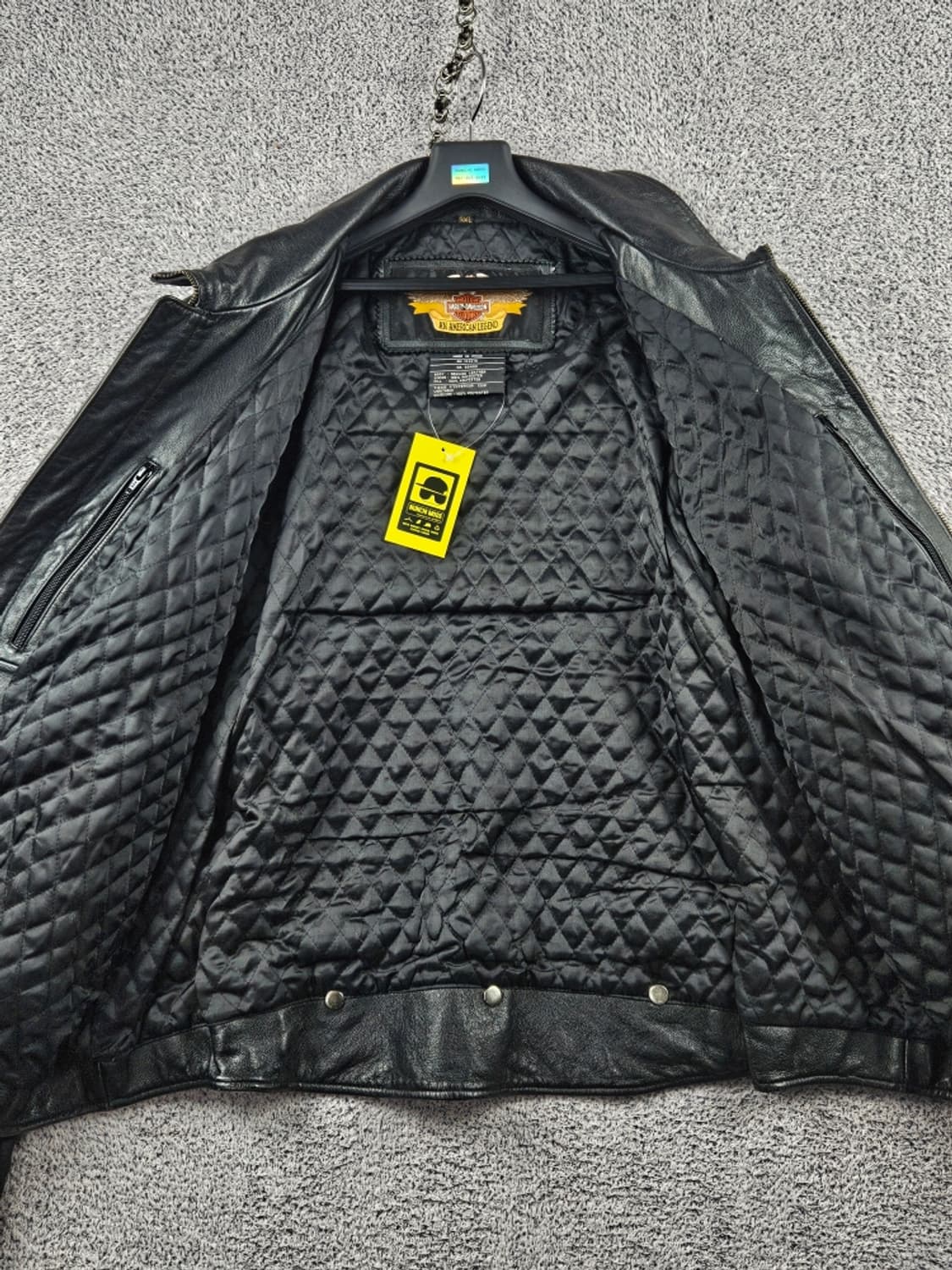 할리데이비슨 라이드프리 바이커 플레임 가죽 자켓 (3XL) / 11366 상품이미지7
