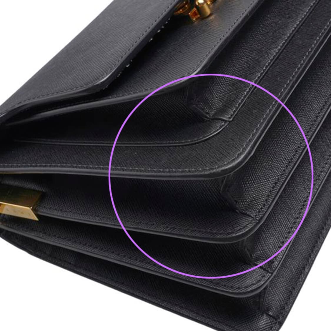 (중고) 마르니 블랙 사피아노 트렁크 미듐 숄더백 상품이미지7