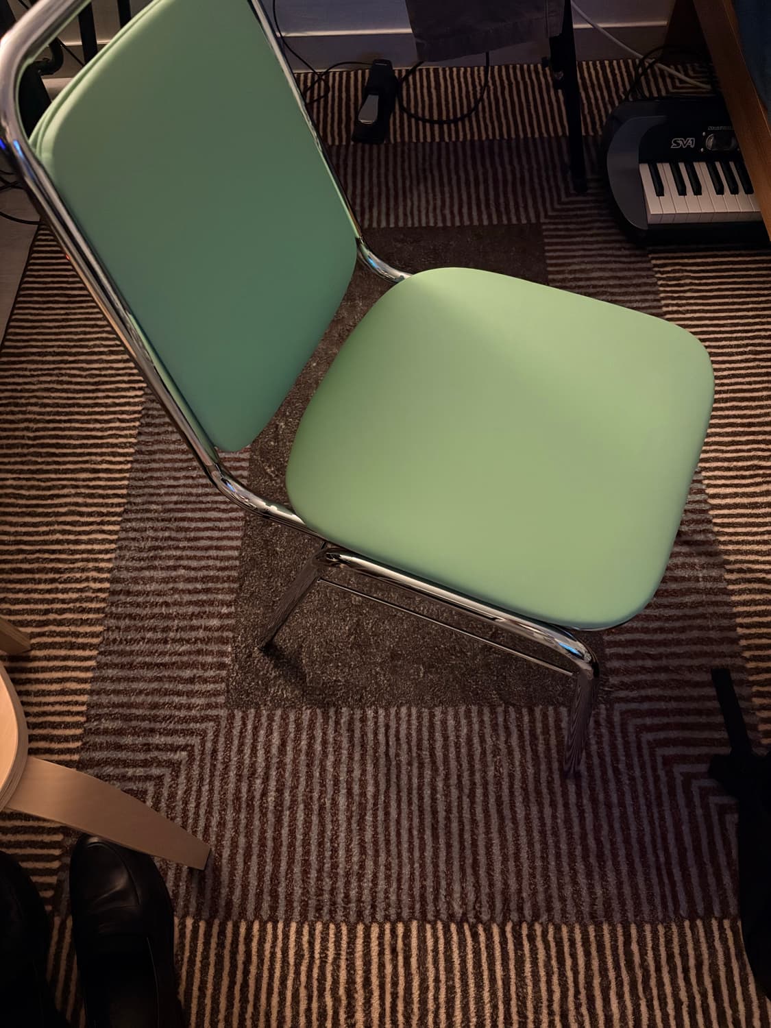 2uc 레더로이드 스틸 체어 민트 새상품 상품이미지2