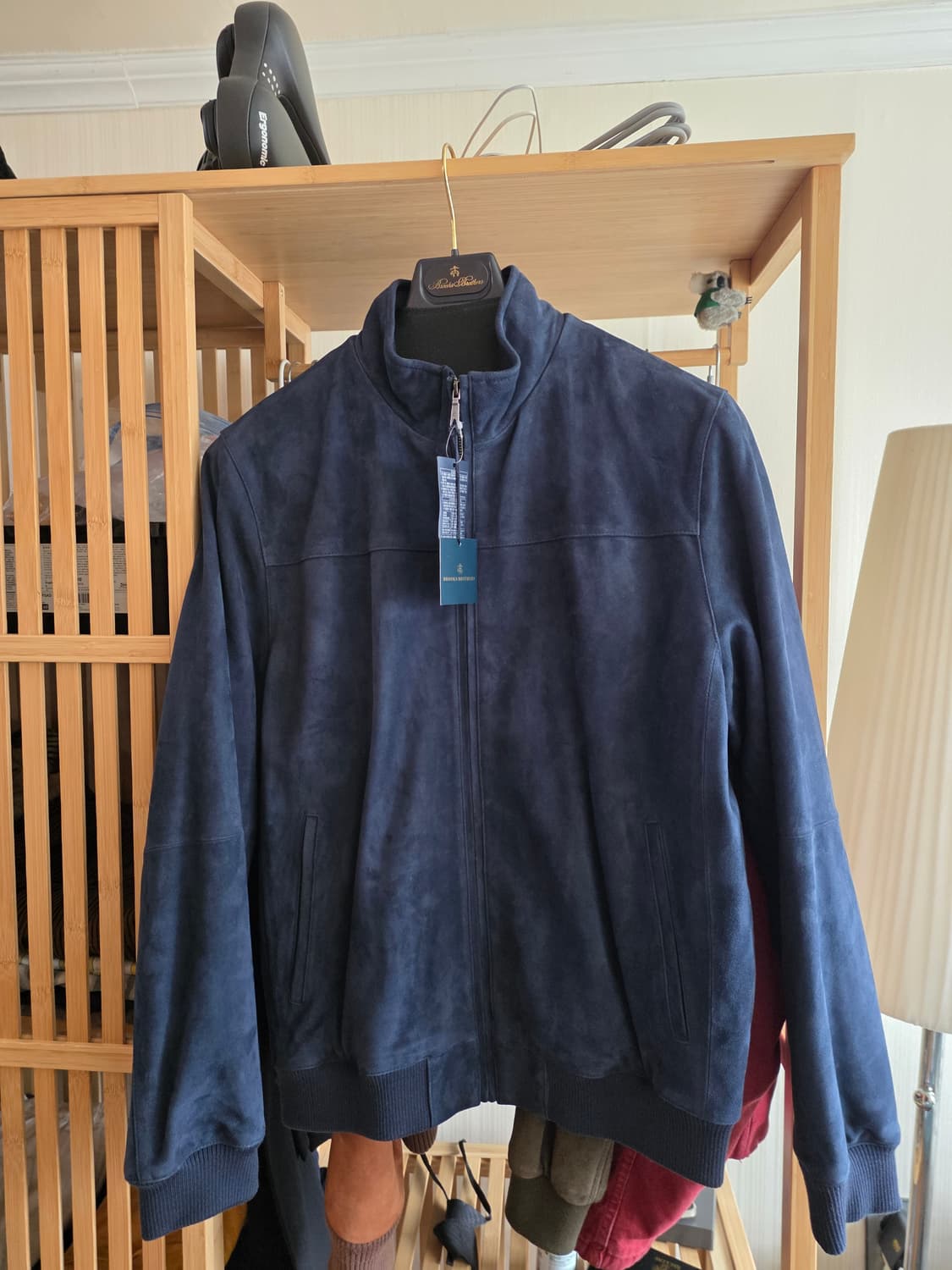 브룩스브라더스 네이비 스웨이드 자켓 L 105 상품이미지1