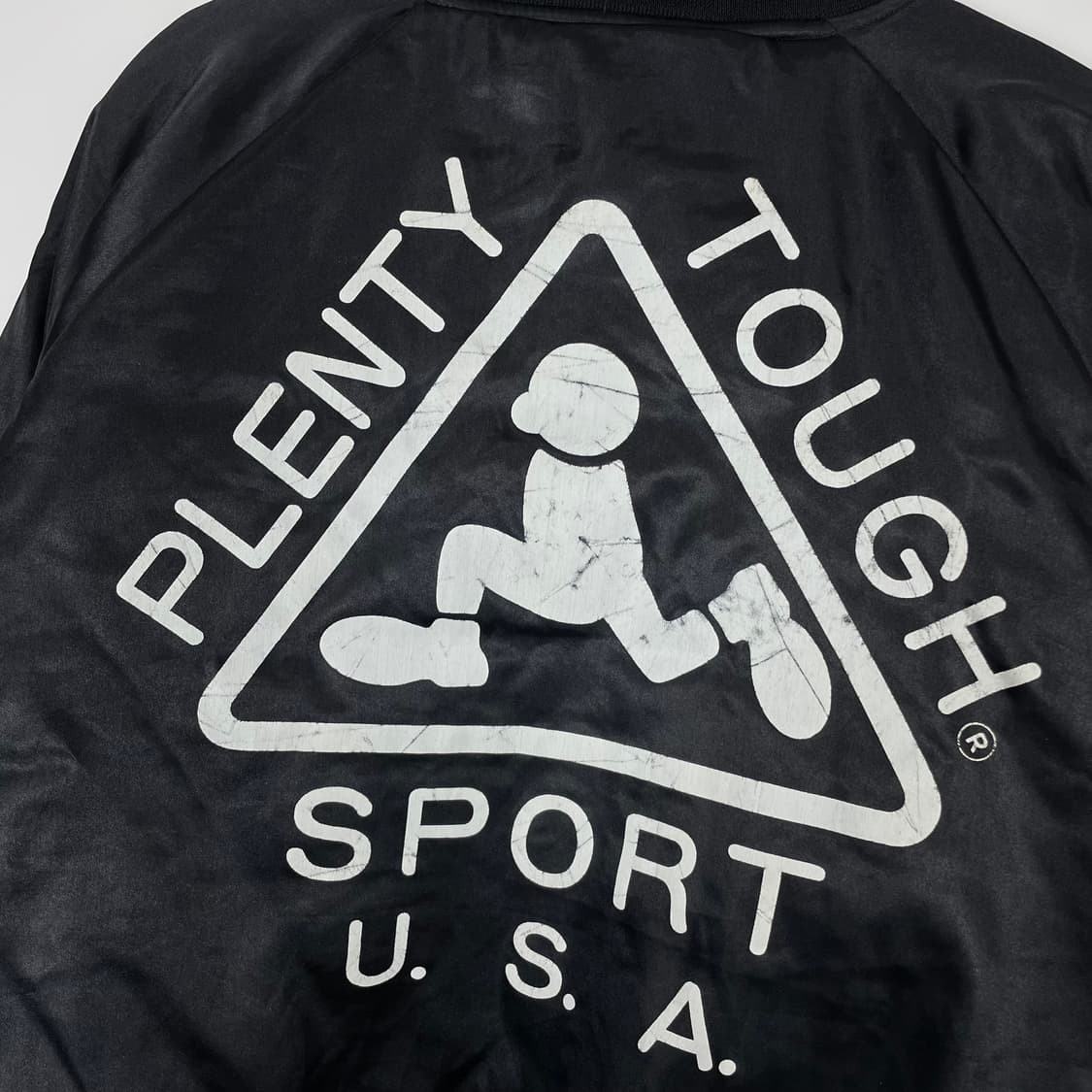 90s pts 로고 바시티 블루종 자켓 상품이미지8