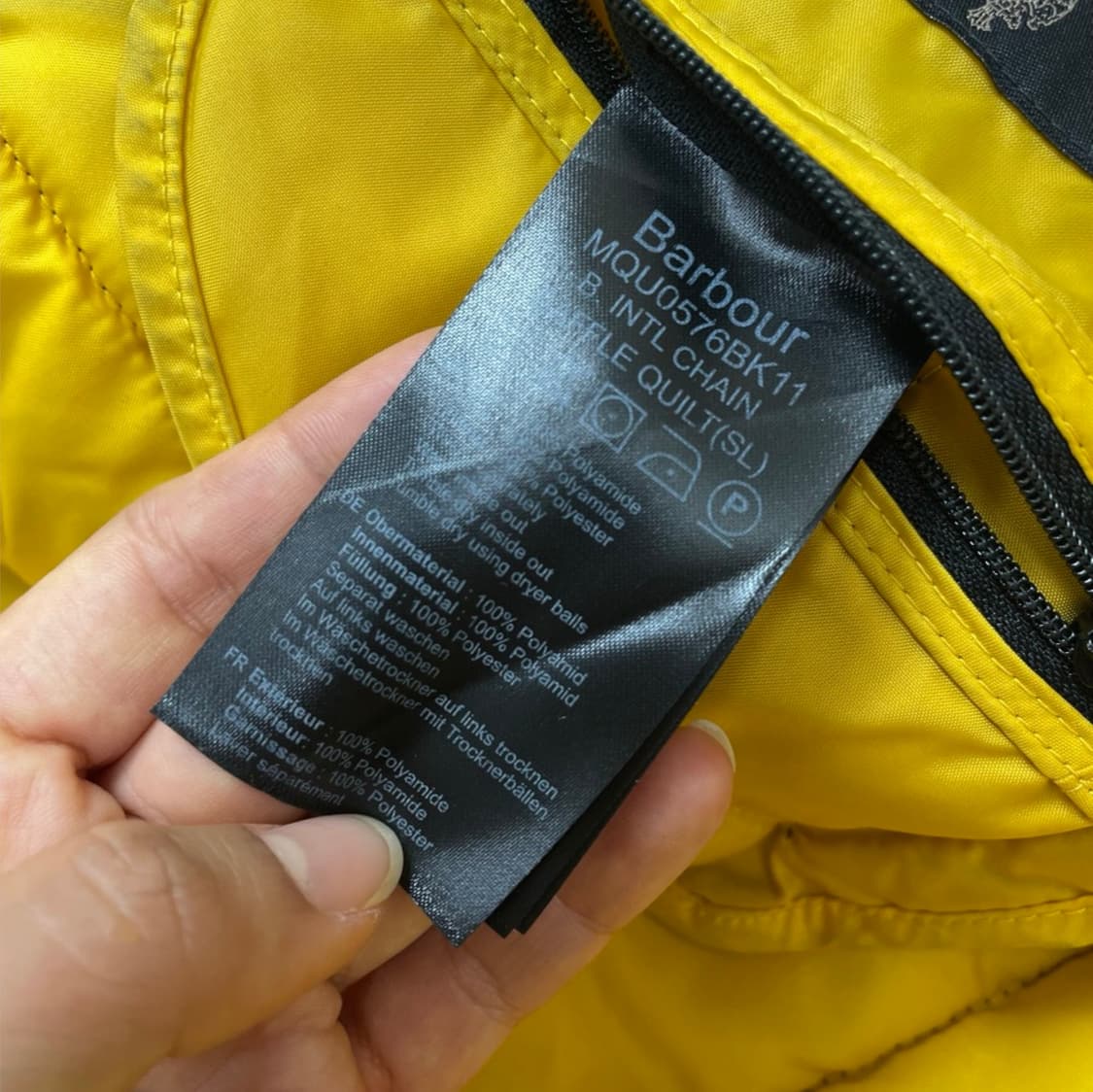 바버 인터내셔널 Barbour 블랙 퀼팅 파이버다운 경량패딩 L 상품이미지5