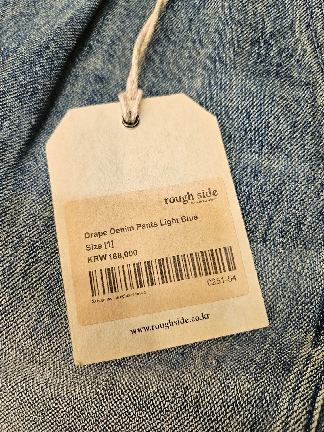 (1) 러프사이드 25fw 드레이프 데님 팬츠 라이트블루 상품이미지2