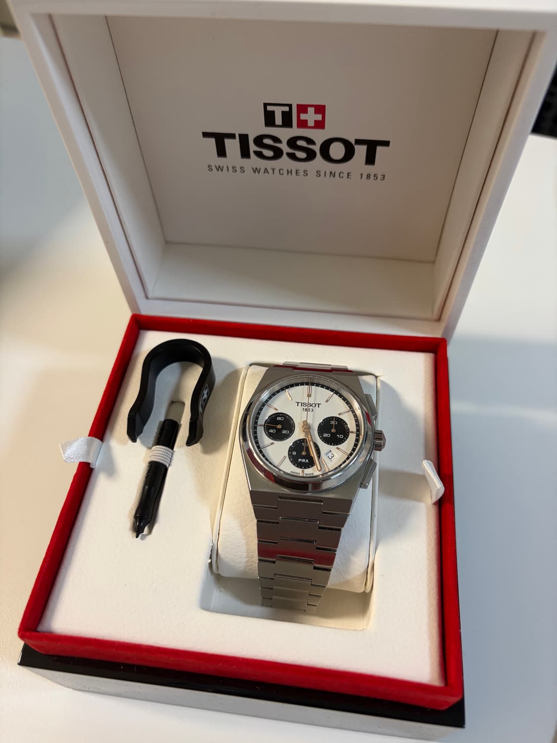 티쏘 prx 오토 크로노그래프 화이트 상품이미지5