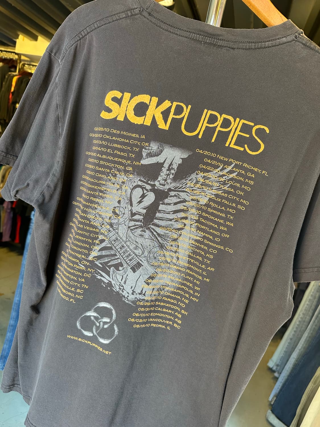 식 퍼피스 Sick Puppies 락밴드 페이드 프린팅 티셔츠 상품이미지6