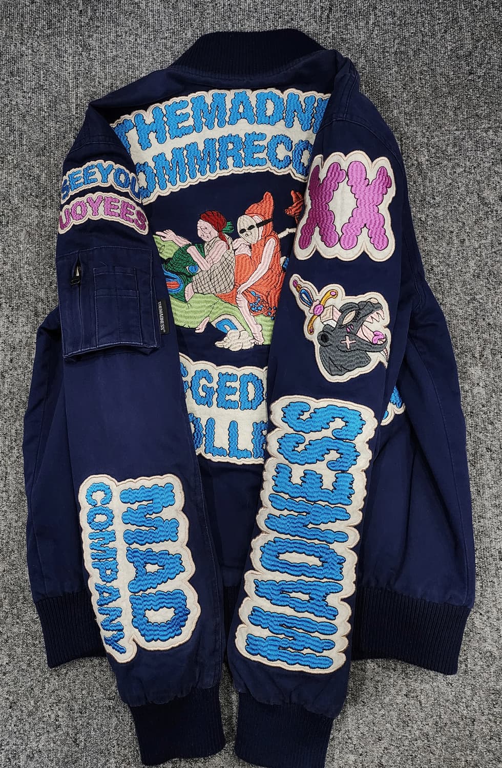 더 매드니스 빈티지 패치 스타디움 봄버 자켓 M 상품이미지5