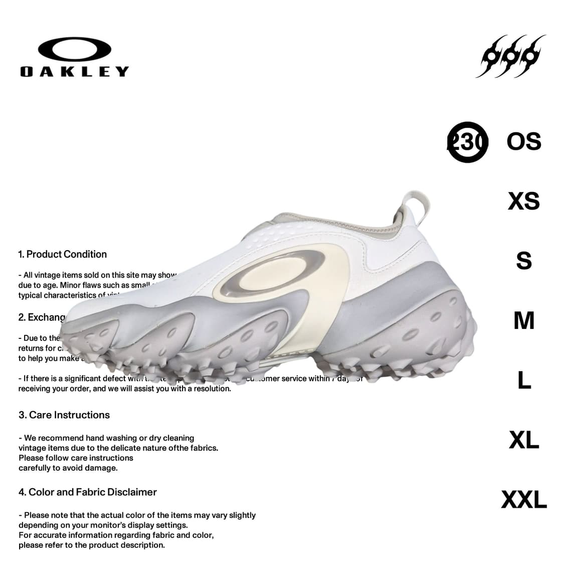 오클리 엣지 아이콘 화이트 230사이즈  상품이미지1