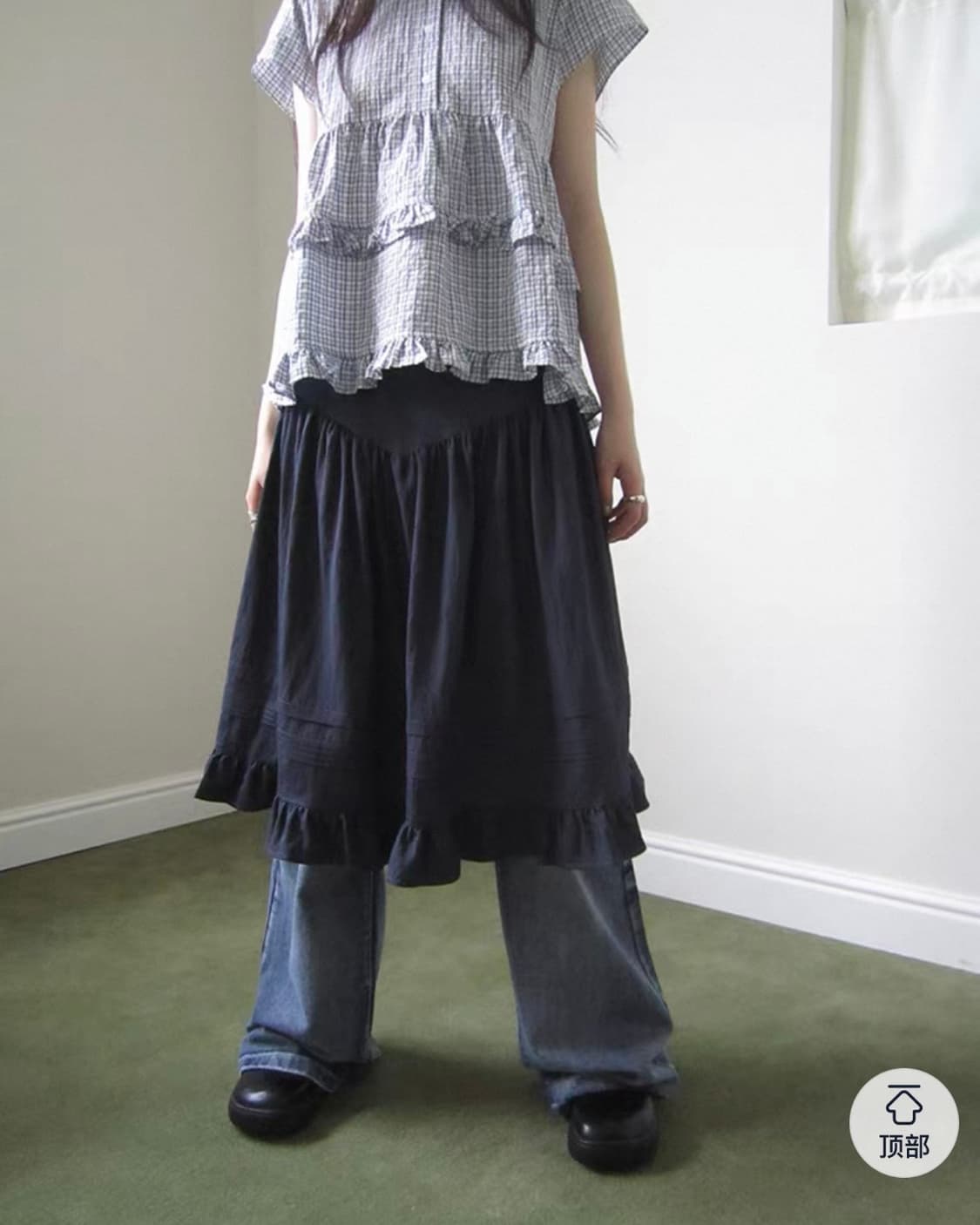 Ang project 스커트 치마 레이어드 빈티지 상품이미지1