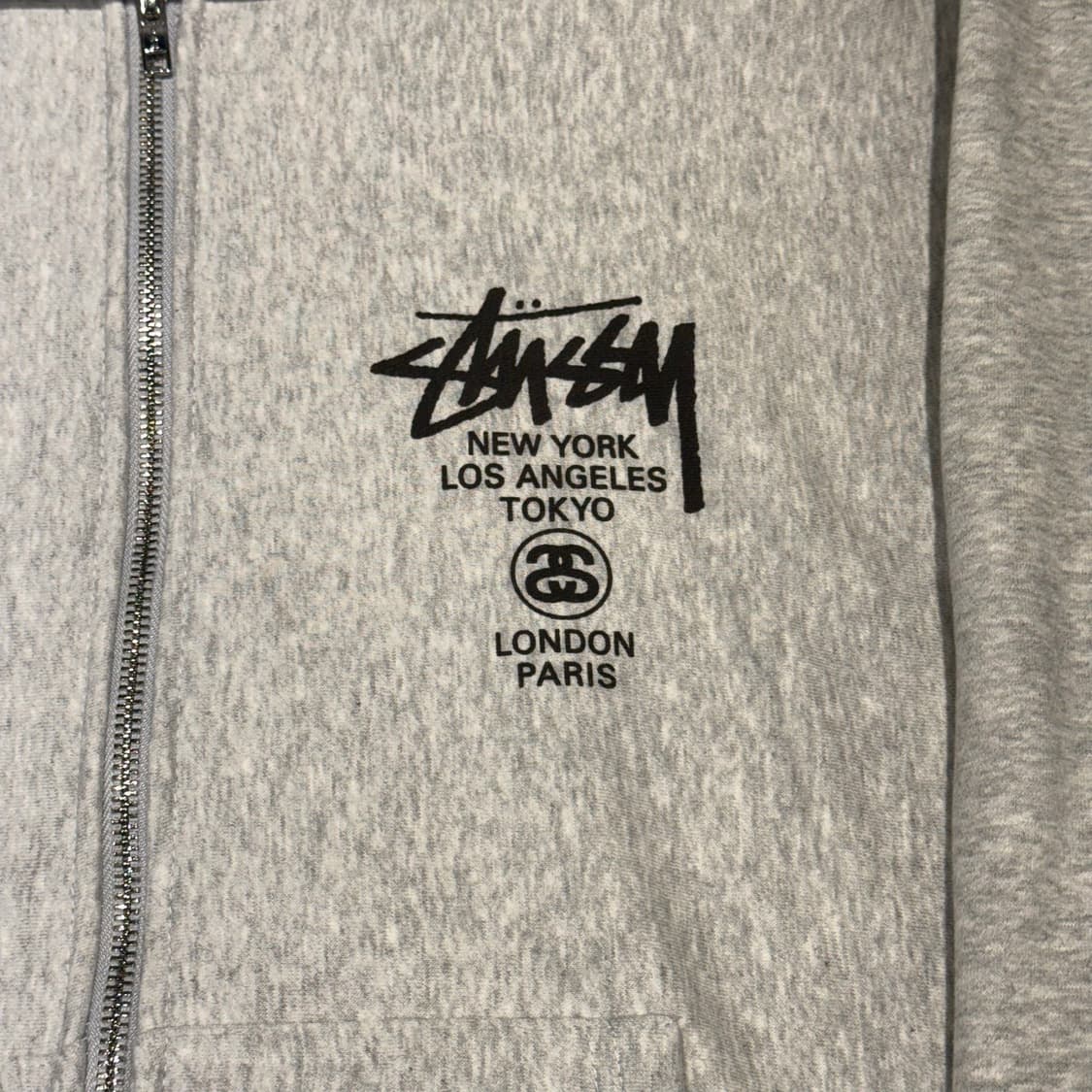 스투시 월드투어 후드집업 애쉬해더 상품이미지3