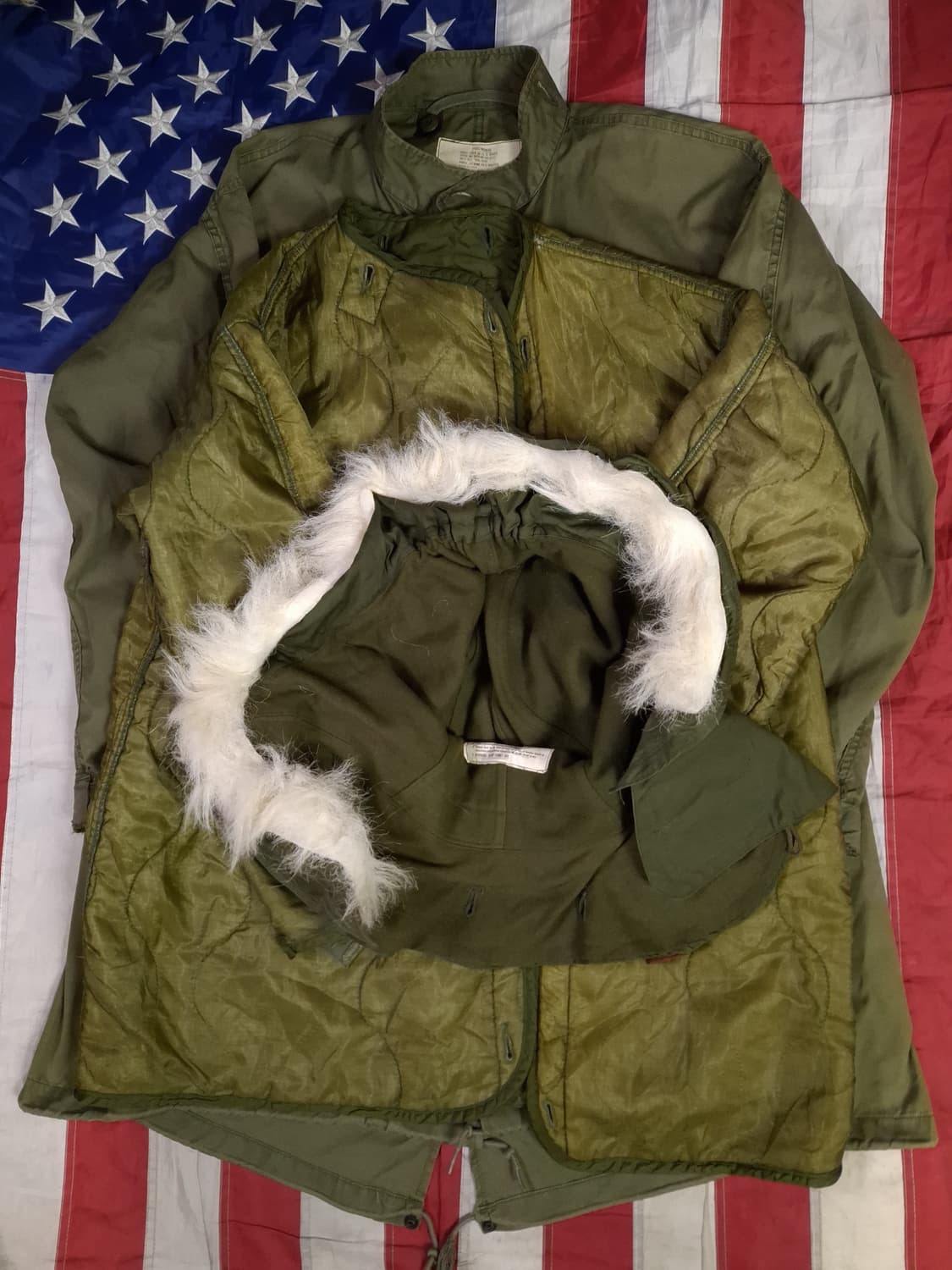 오리지날 미군 M-65 개파카 스몰사이즈 풀셋트 상품이미지1