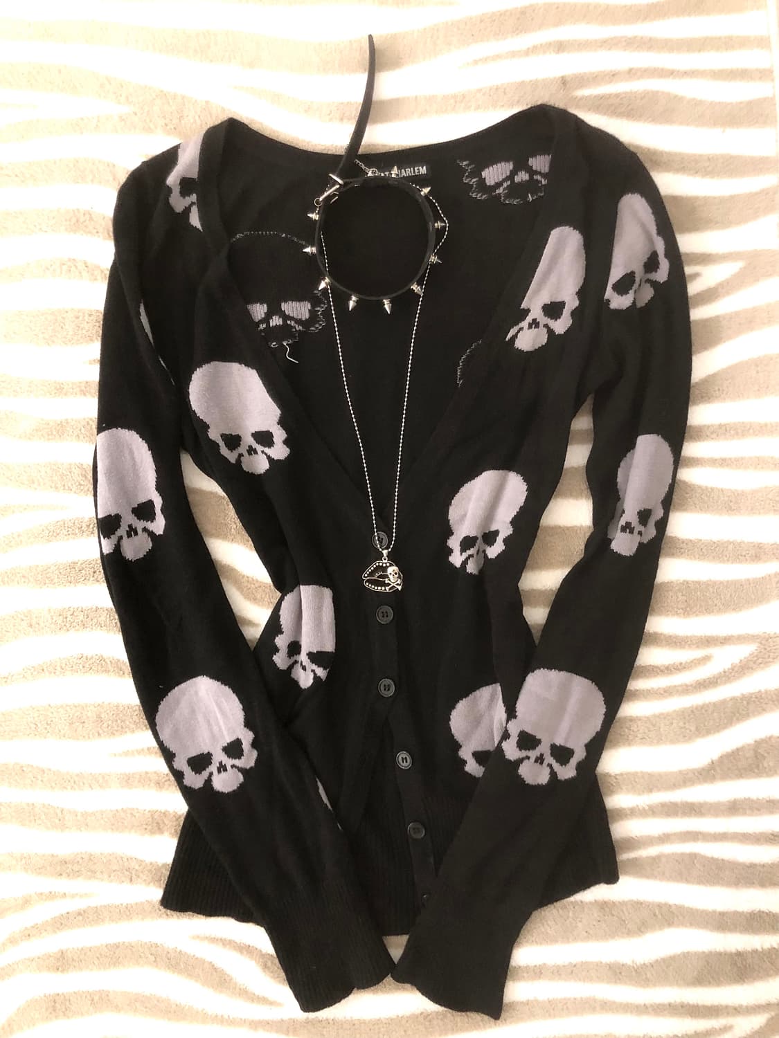 고스트오브할렘 가디건 트랄라라 tralala 금장 스커트 세트 갸루 오네 상품이미지3