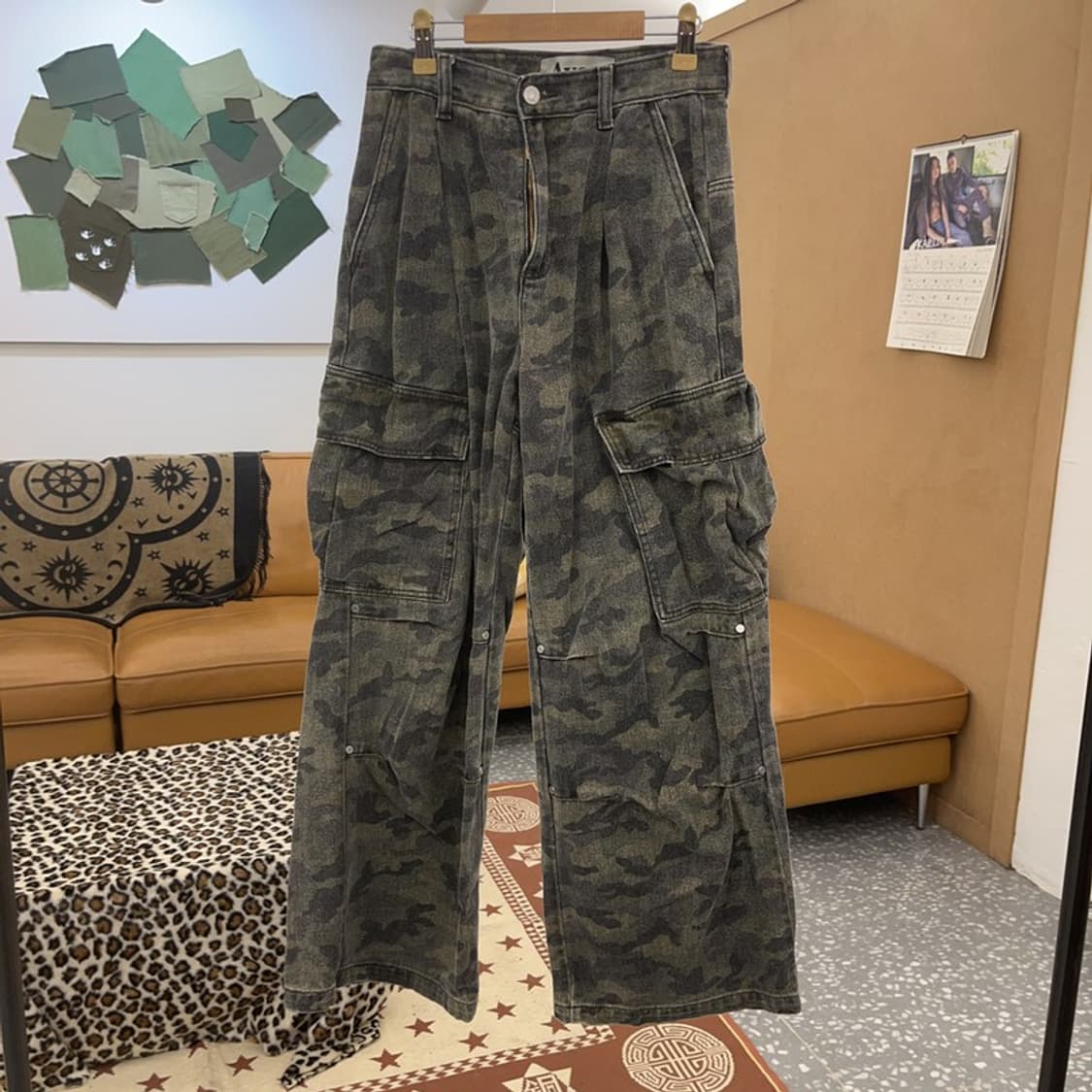아반 빈티지 밀리터리 카모플라주 코튼팬츠 면바지 XS C09104 상품이미지3