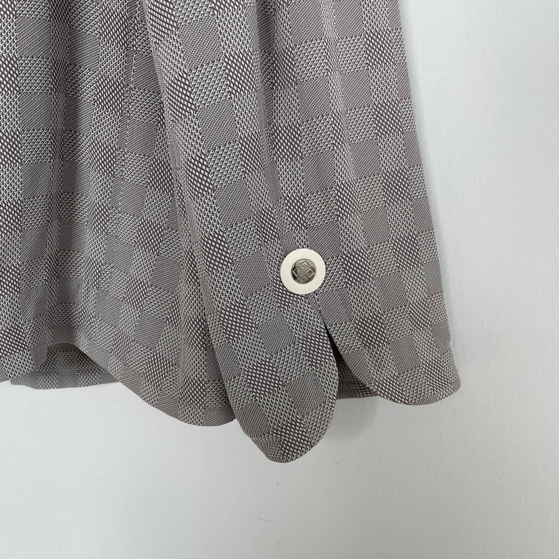 올드 지방시 체크 뉴울 4계절 논카라 자켓 상품이미지4