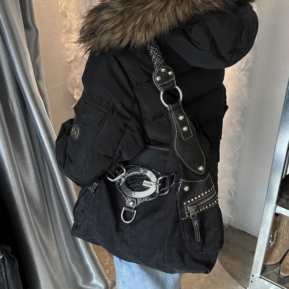 00s 빈티지 게스 XL 빅 버클백 상품이미지1