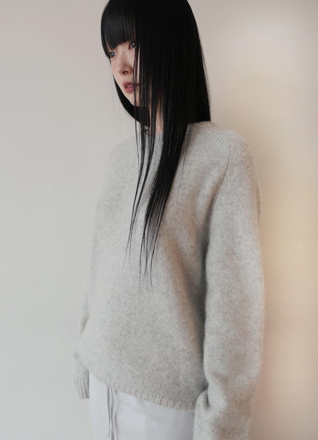 엘에프엠 Alpaca V-Neck Pullover 라이트그레이  상품이미지3