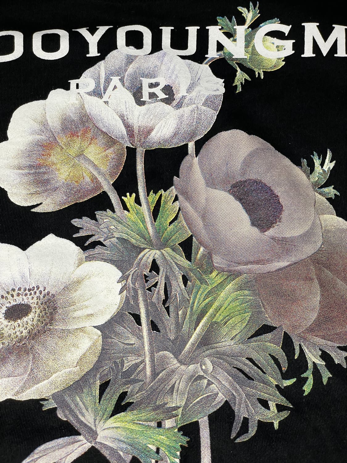 우영미 플라워 백로고 후드 블랙 23FW 상품이미지2