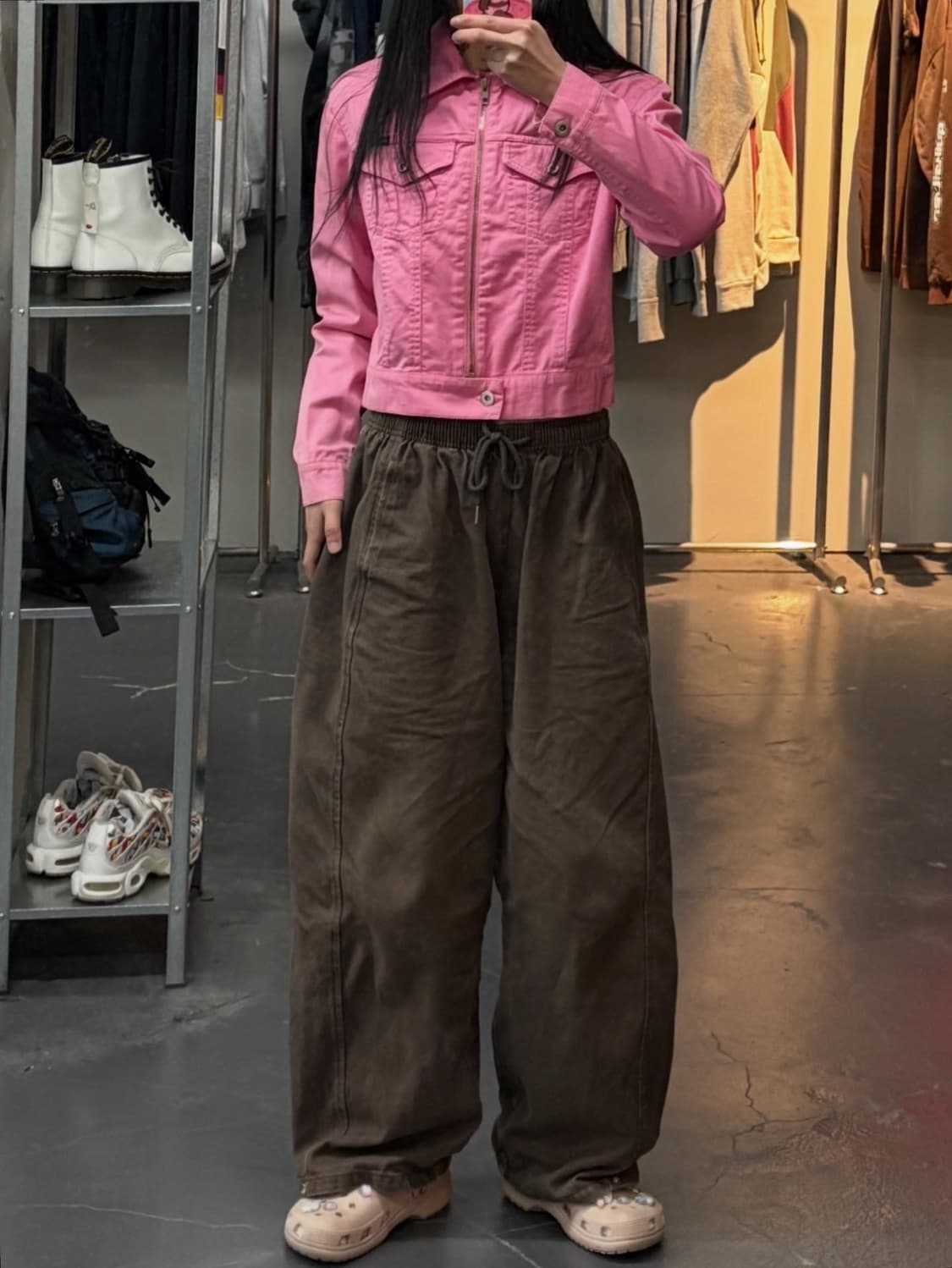 돌체앤가바나 핑크 크롭 데님 자켓 A3249 상품이미지1