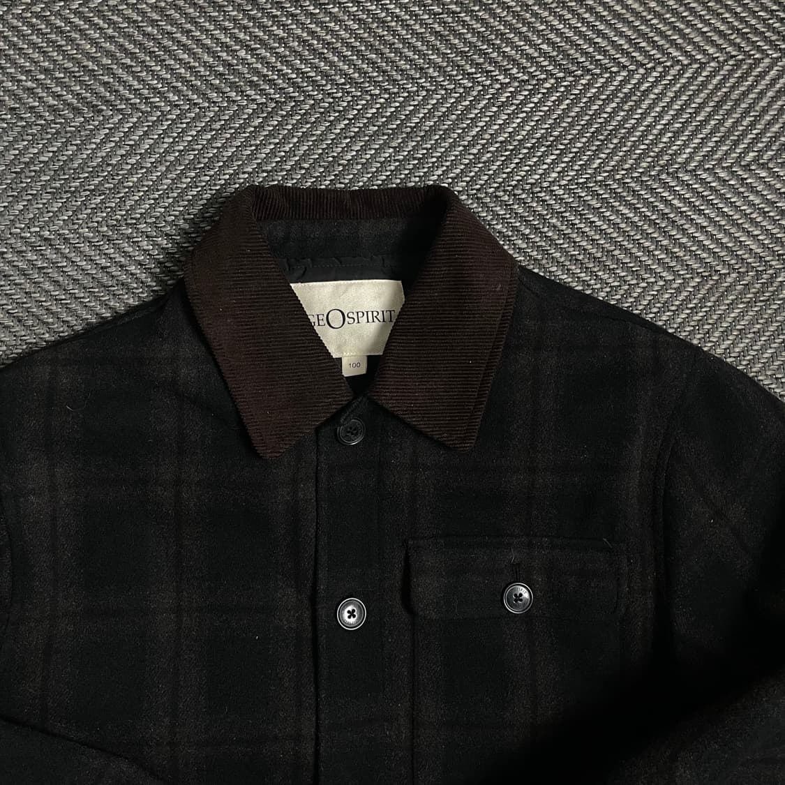 Geospirit 아메카지 체크 패턴 퀼팅 자켓y 4929 상품이미지4