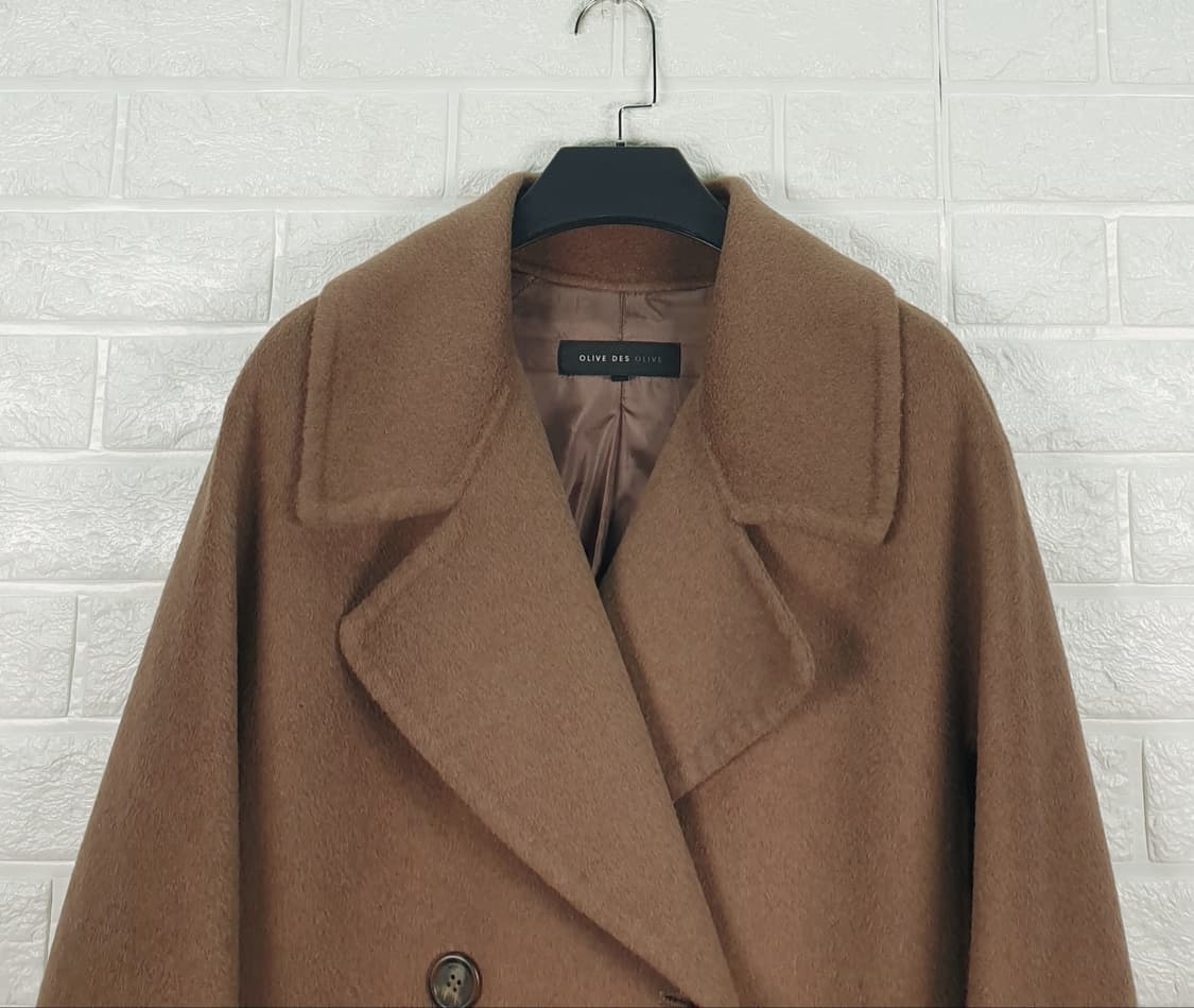 [90-95]올리브데올리브 양모 벨티드 코트 상품이미지5
