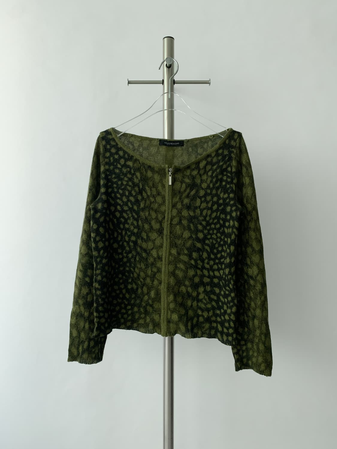Fur Trimming Leopard Zip-up Cardigan 상품이미지5