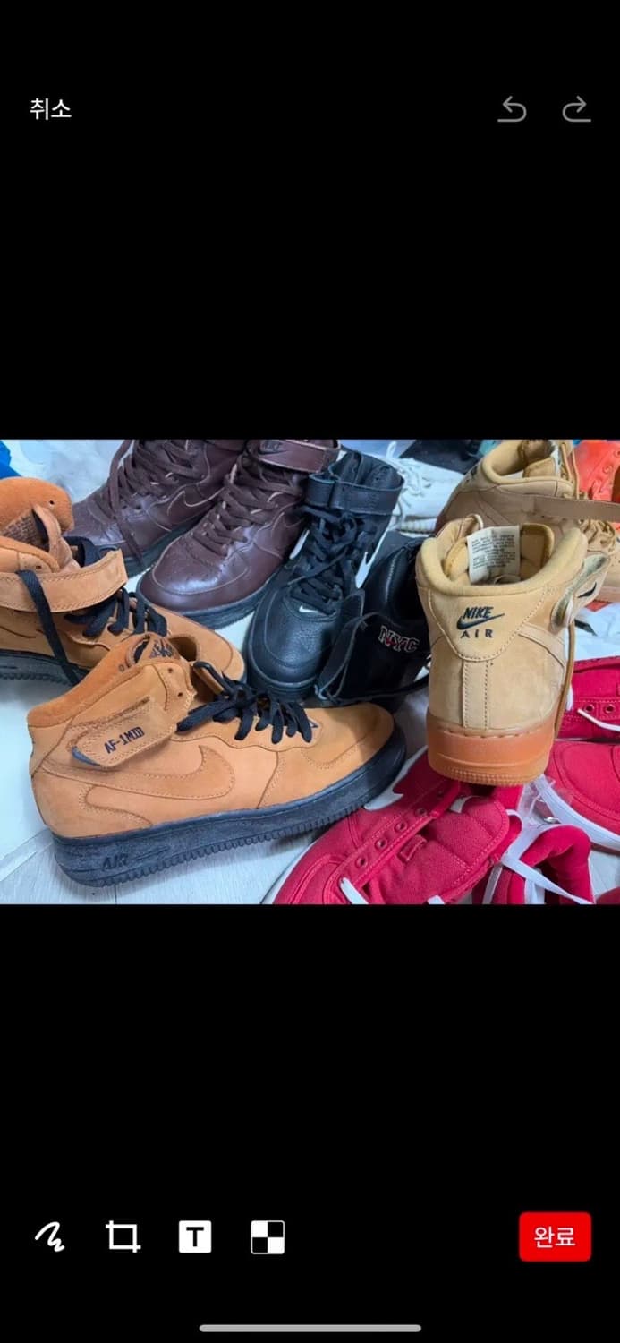 93 나이키 에어포스1 갈검창 신품275 상품이미지3