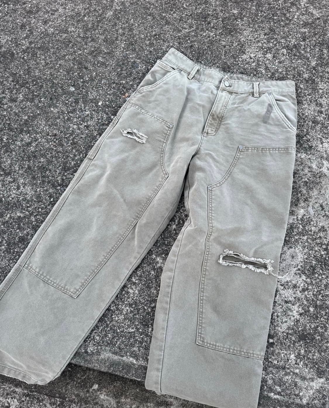 자라 더블니 카키 데님  상품이미지3