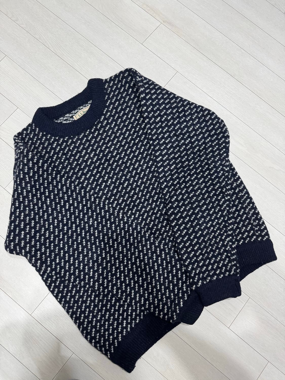 빈티지 엘엘빈 버드아이 니트 라지 상품이미지1