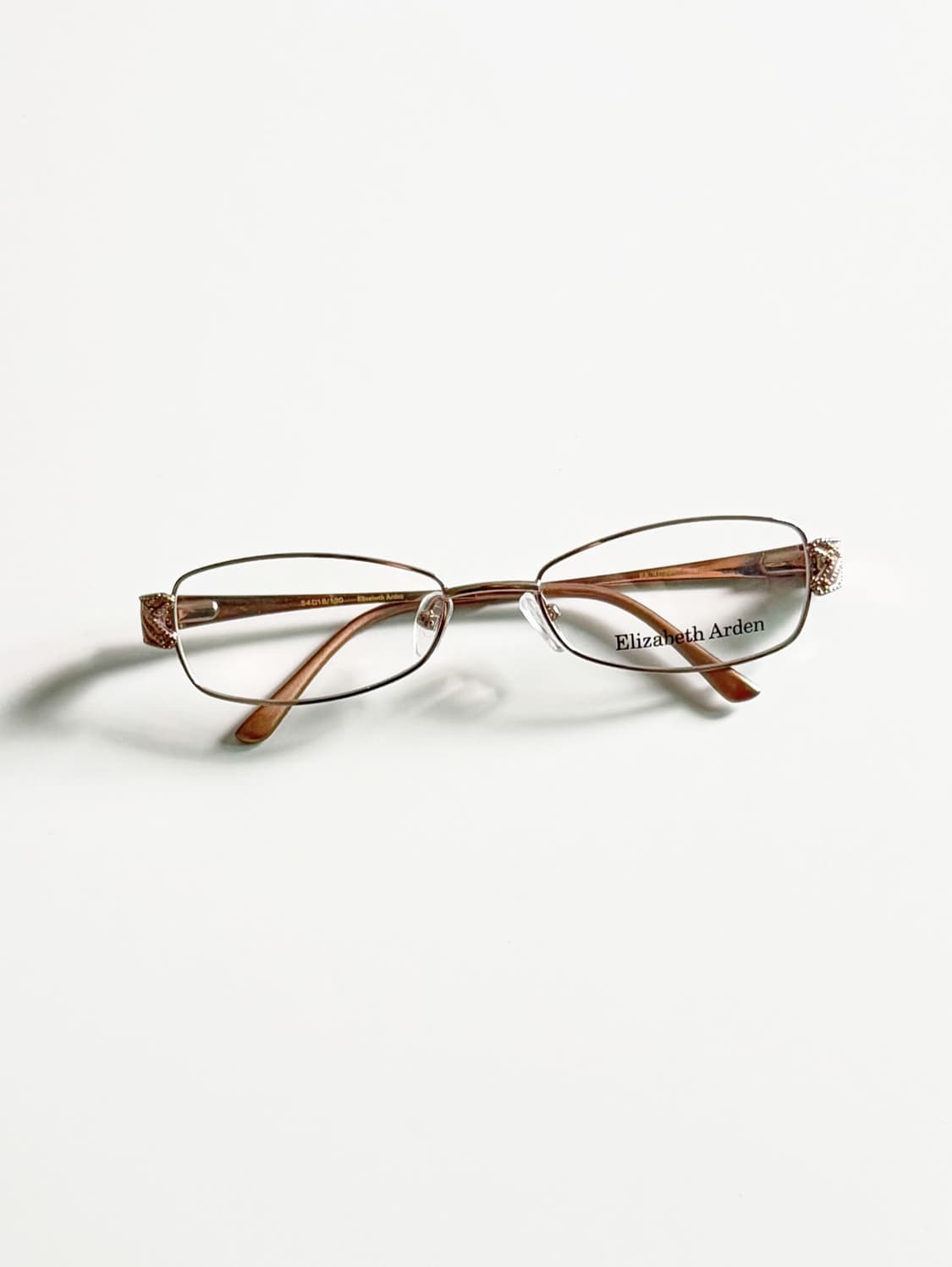 ELIZABETH ARDEN 로즈골드 슬림 스퀘어 메탈 빈티지 안경 상품이미지1