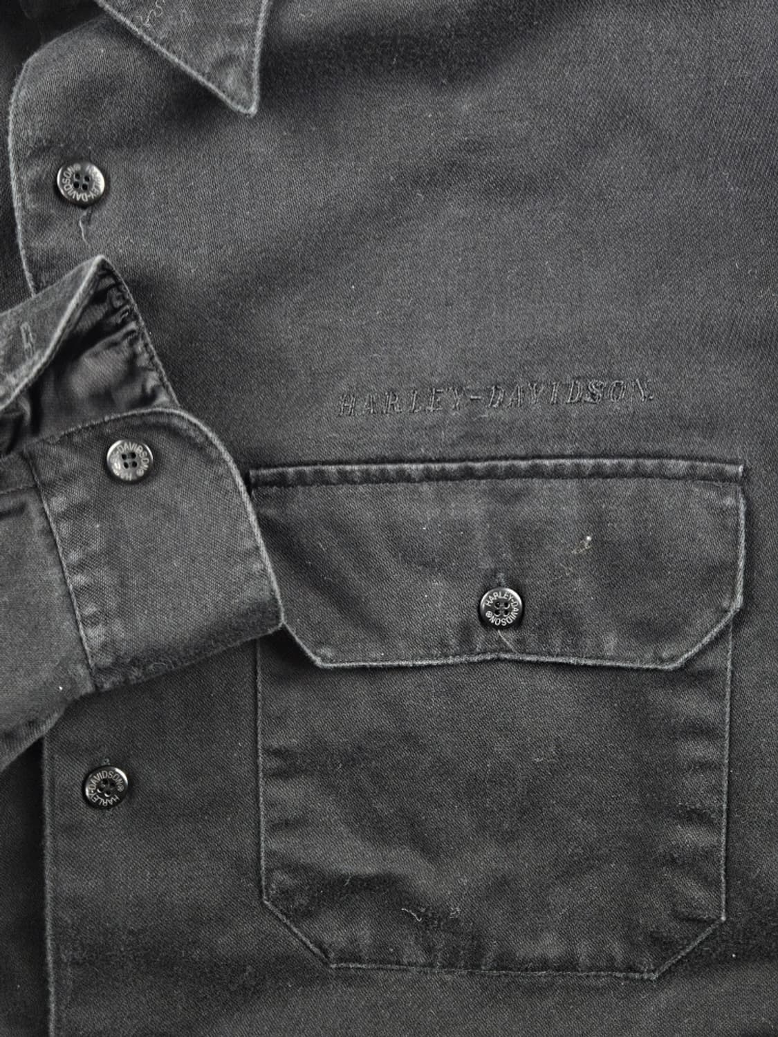 할리 데이비슨 포켓 베이직 코튼 바이커 셔츠 ( L ) / 10716 상품이미지7