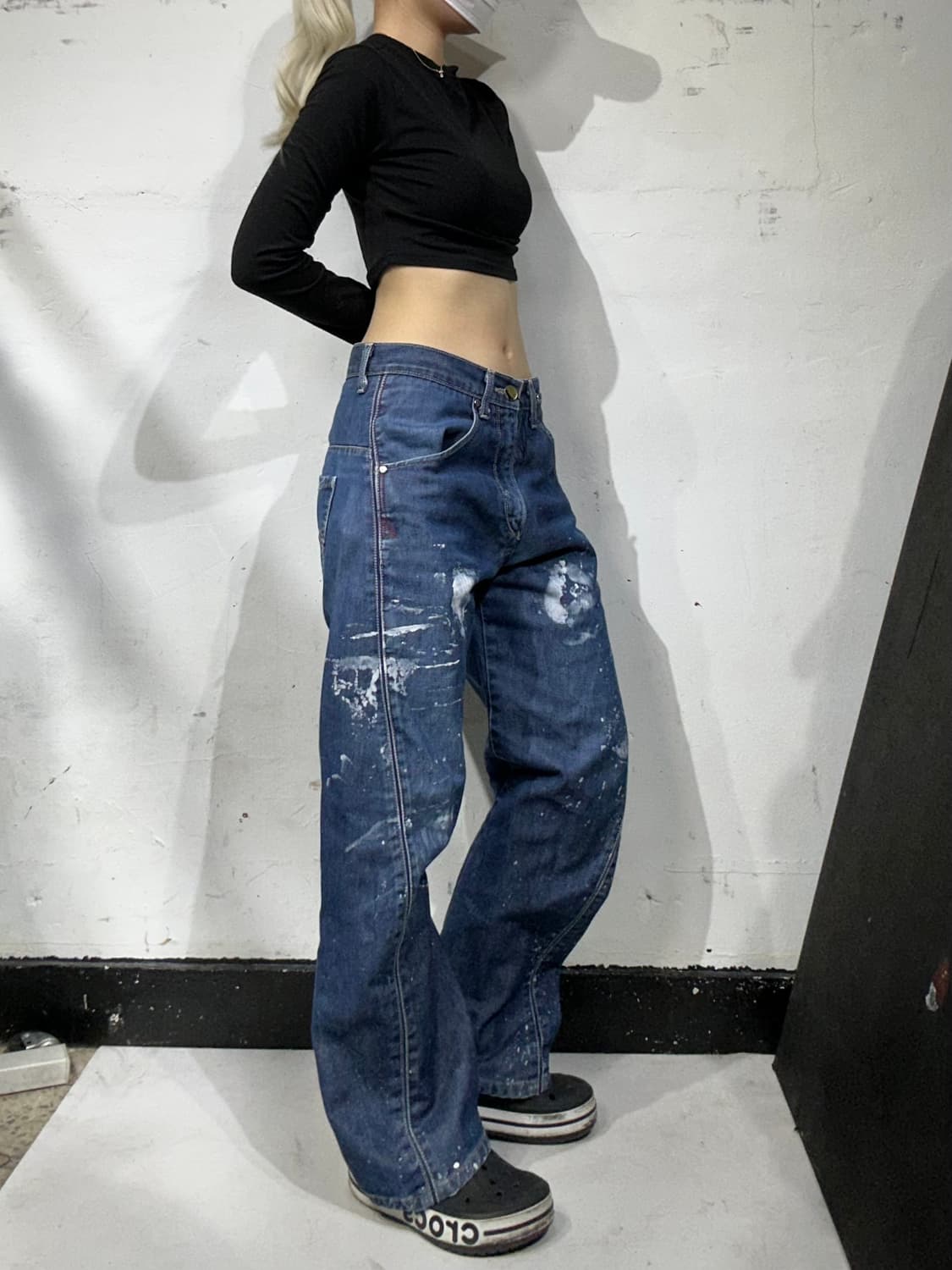 리바이스 중청 엔지니어드 페인팅 데님 팬츠 청바지  상품이미지1