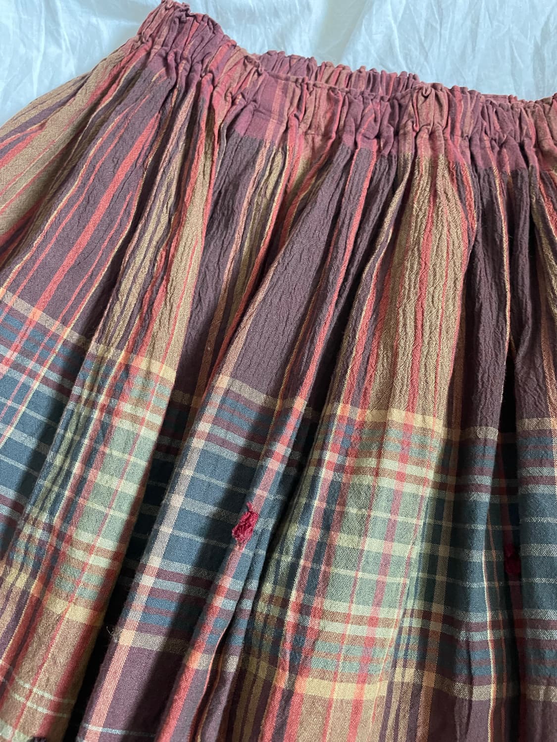     빈티지 체크 플레어 롱스커트 상품이미지2