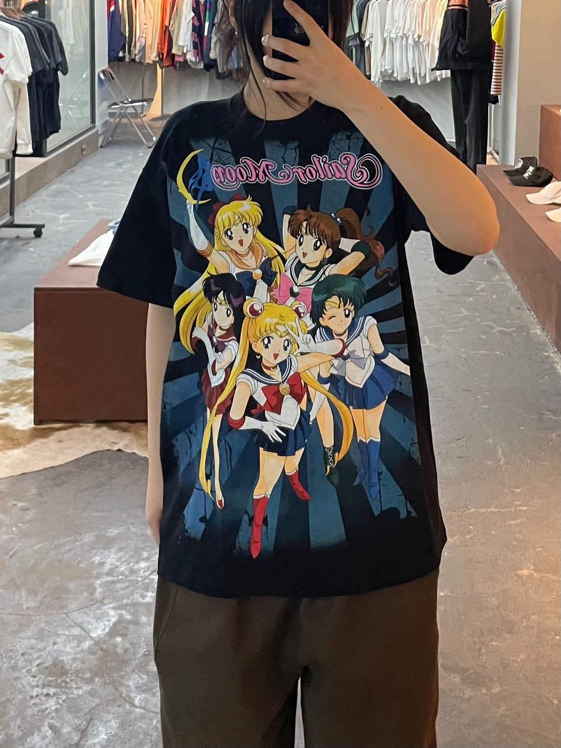 빈티지 세일러문 프린팅 반팔 H2537 상품이미지1