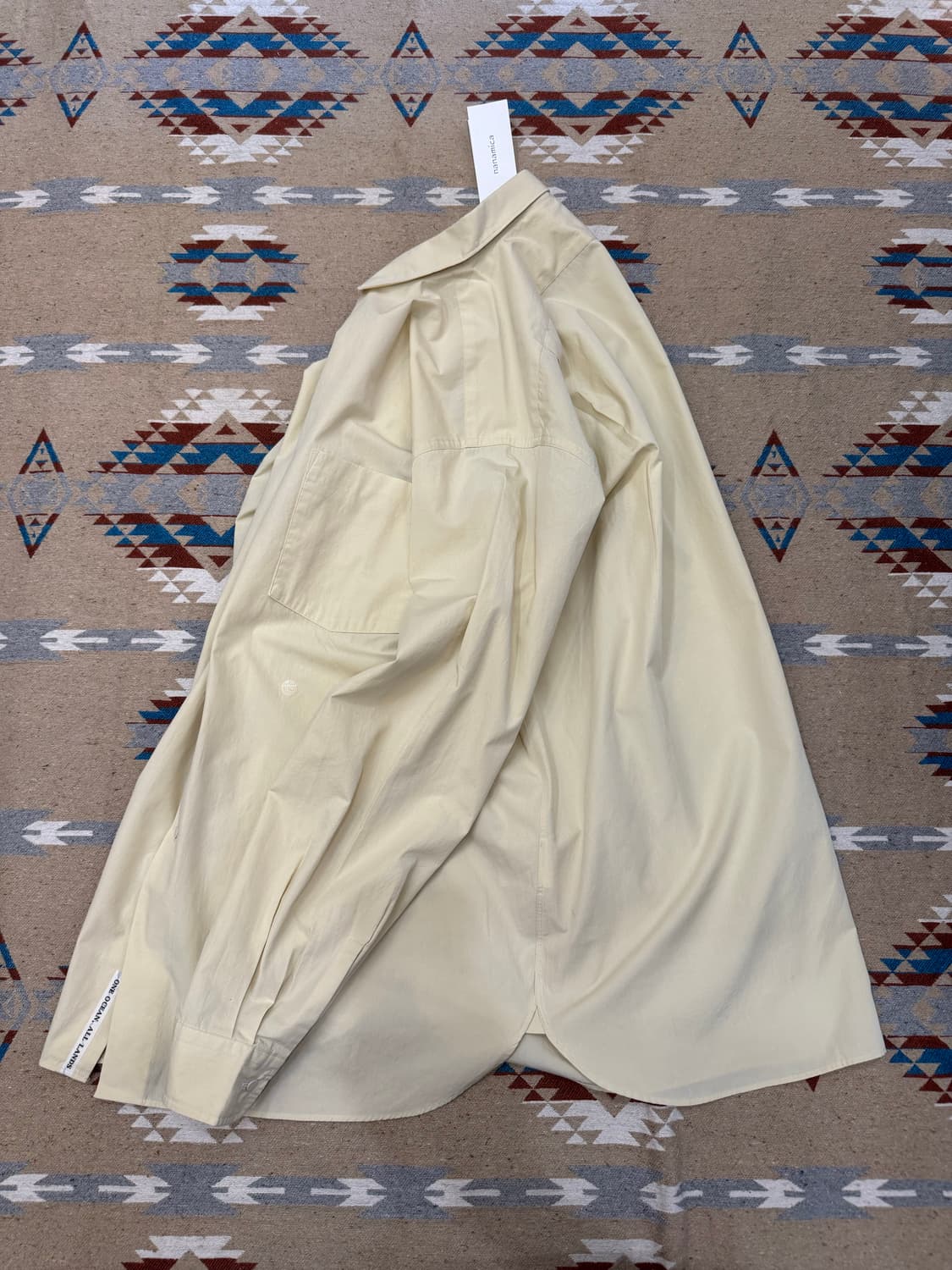 [L][105] 나나미카 래귤러 카라 윈드 셔츠 크림 옐로우 상품이미지7