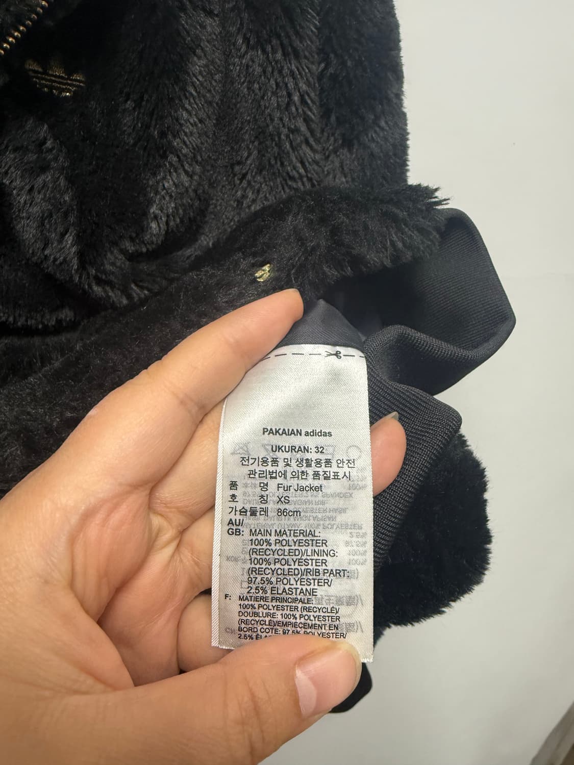 아디다스 퍼 후드집업 상품이미지4