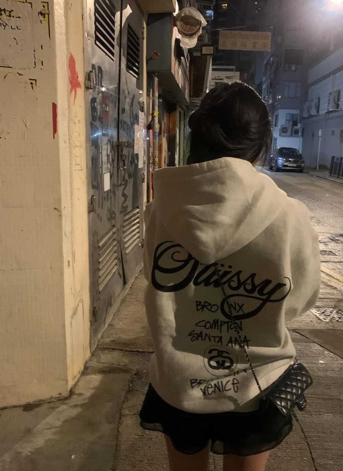 스투시 월드투어 후드 애쉬 헤더 m 상품이미지3