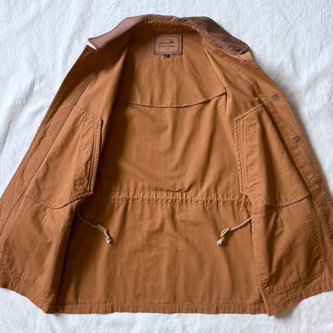 [M/97] 90s cK 캘빈클라인 레더 칼라 필드 자켓 상품이미지7