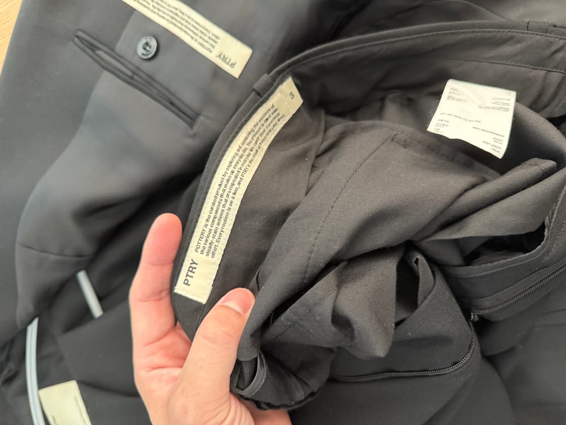 포터리 비즈니스 수트 셋업 블랙 (자켓 4 / 하의 3) 상품이미지9