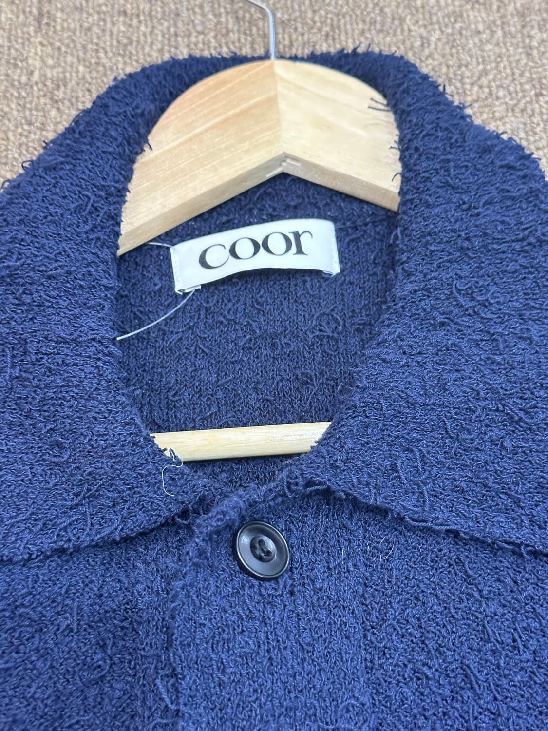 쿠어 카라 부클가디건 네이비 상품이미지2