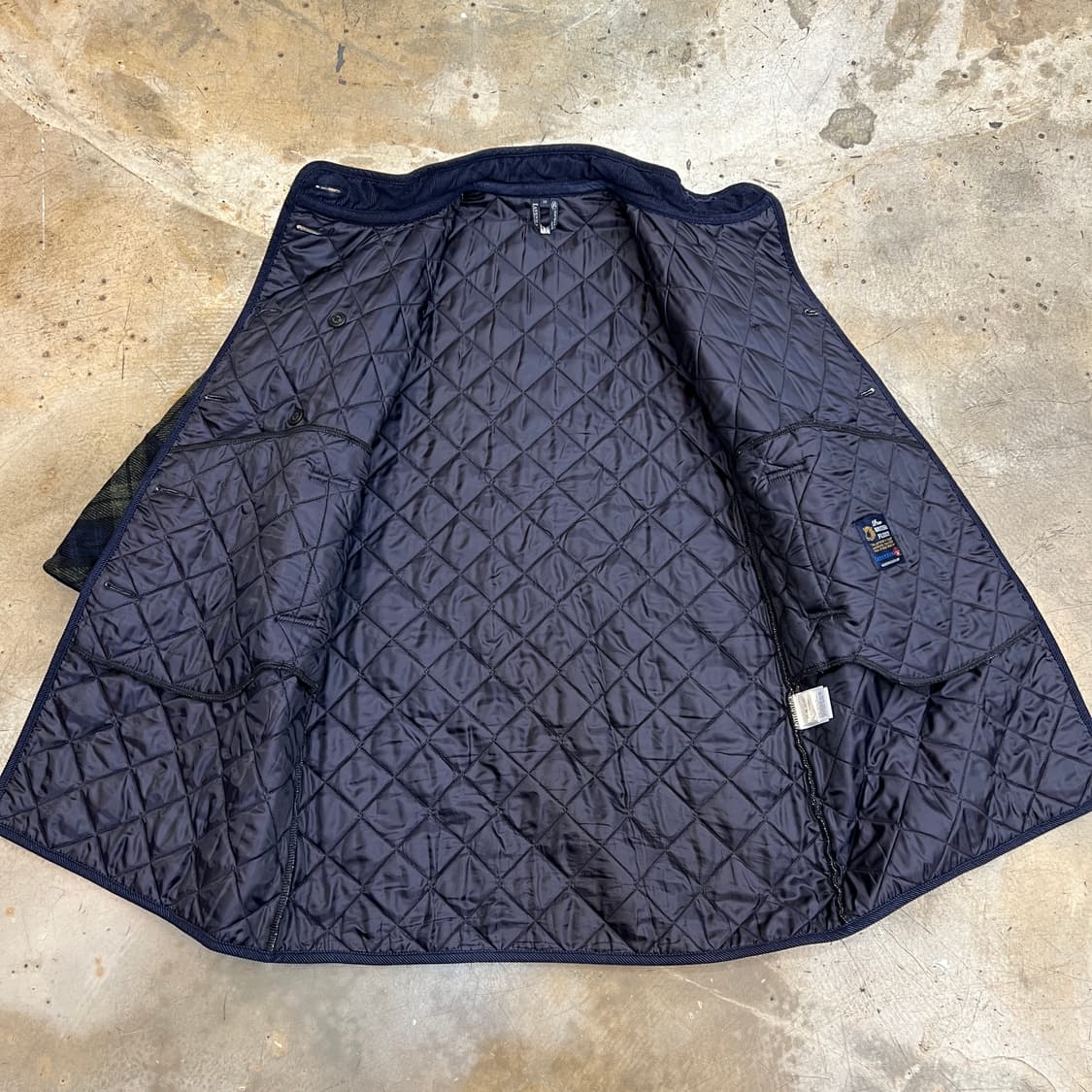 avenham x ships 블랙와치 울 퀼팅코트 상품이미지5