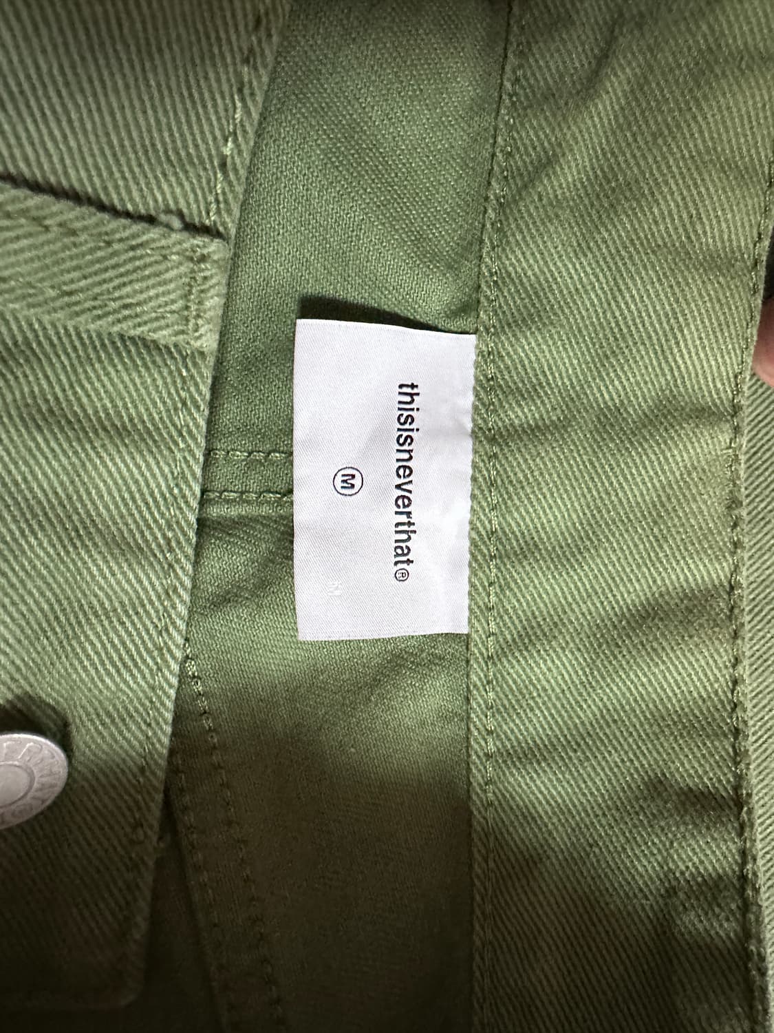 디스이즈네버댓 레귤러핏 데님 올리브 상품이미지4