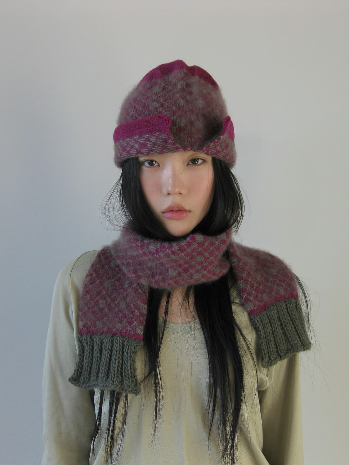 콕스피핀 Split brim hat - plum 상품이미지1