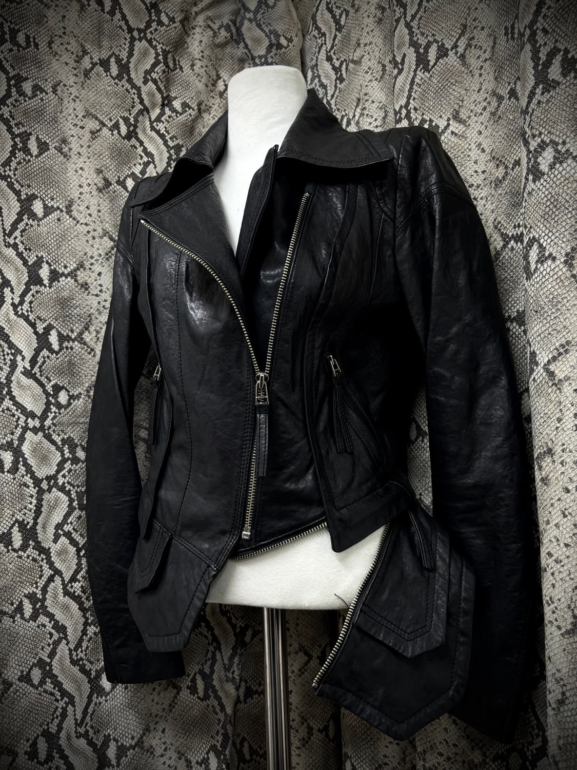 [Egoist] 00‘s SheepSkin Zip Detail Leath 상품이미지1